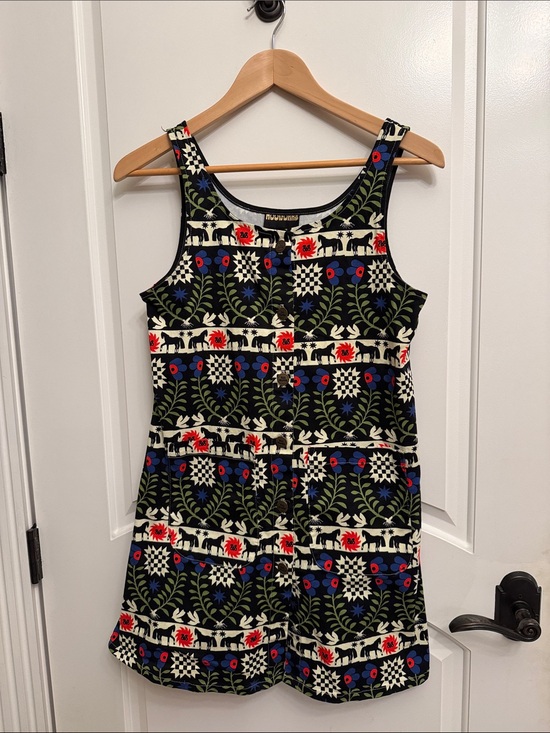 Nooworks Dresses & Skirts - Nooworks Chloe The Guardians Folk Print Dress S